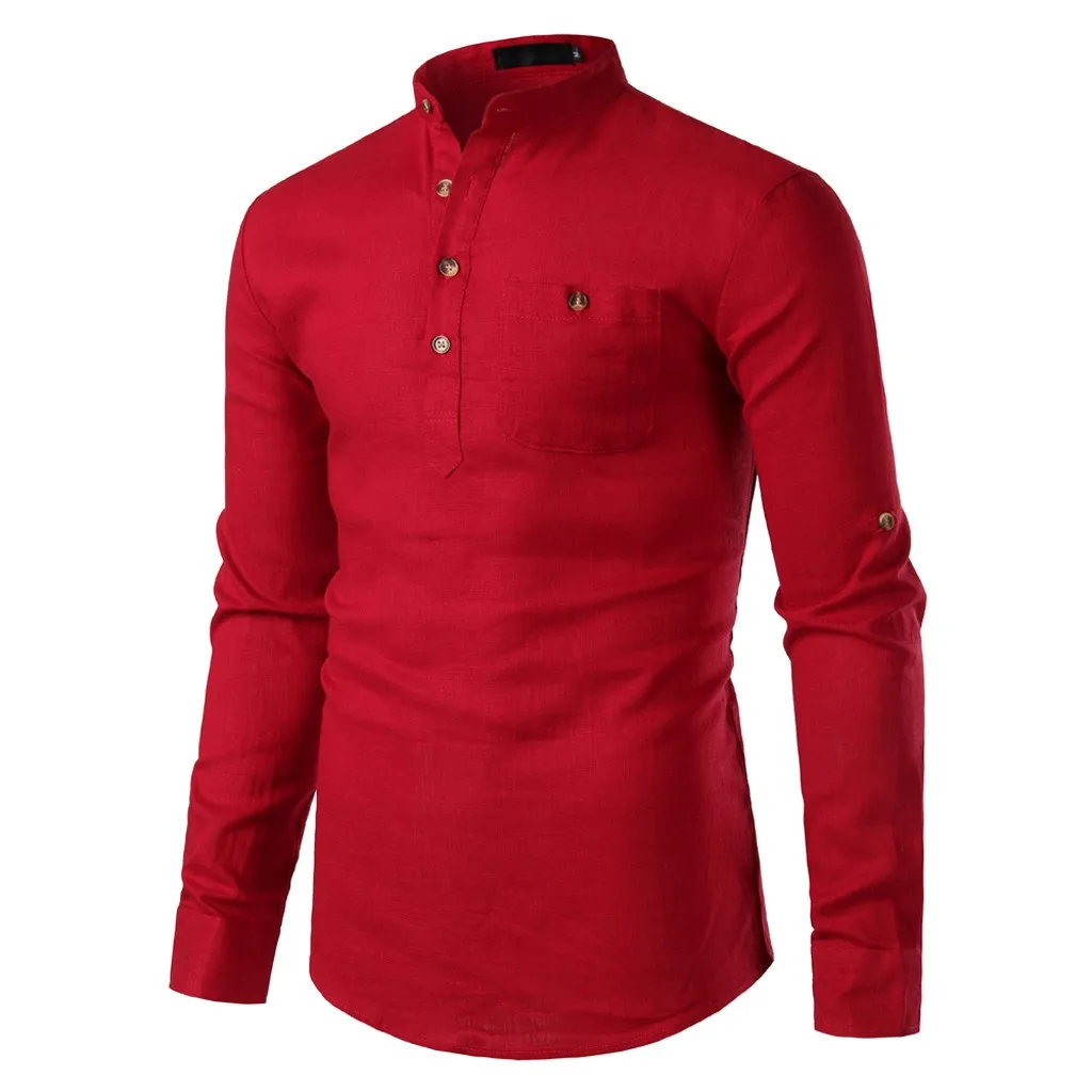 Рубашка-поло мужская с воротником-стойкой брендовая приталенная блузка из