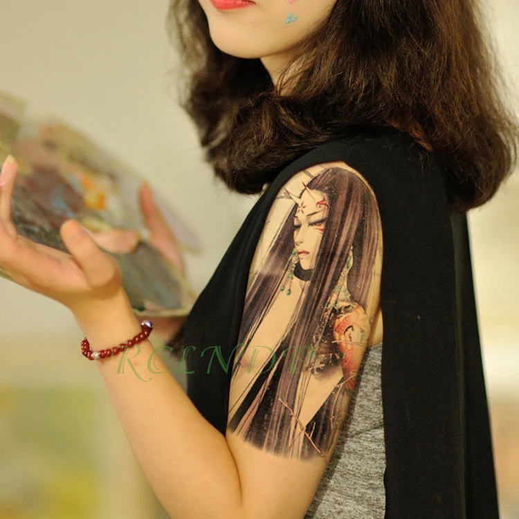 Водонепроницаемая Временная тату наклейка художественный дизайн мечты богиня