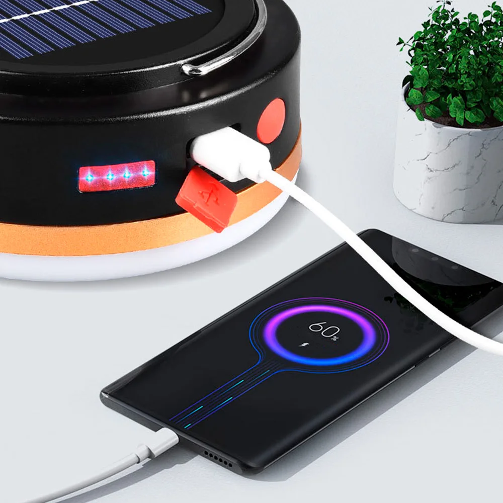 

Rechargeable LED Bulb Lamp Remote Control Solar Charge Lantern Portable Emergency Night Market Light Outdoor Camping Home