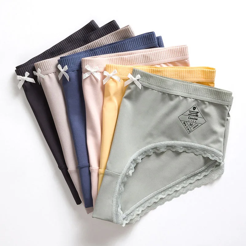 Wasteheart женские модные желтые розовые зеленые хлопковые трусики со средней талией