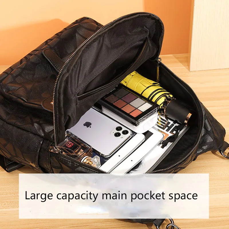 

High Quality Genuine Leather Backpack Women Classic Daily Knapsack Anti-theft Shoulder Bags Female High Capacity Travel Packsack