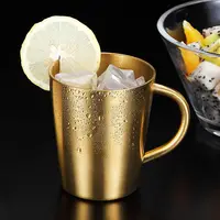 Accompanying Cup 304 Stainless Steel Cold Drink Juice Cup Wine Glass Cocktail Cup Bar Drink Cup Double-layer Travel Coffee Cup