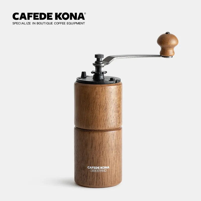 Кофемолка cafede kona ручная коническая с регулируемой настройкой деревянным