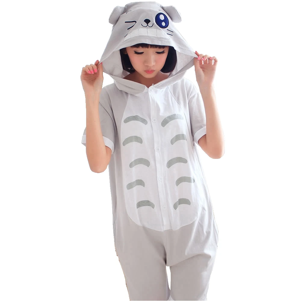 

Kigurumi Homecoming Costume Unisex Adult Women Onesie Summer Pajama Cotton Animal Anime Tiger Panda Stitch Cosplay Sleepwear