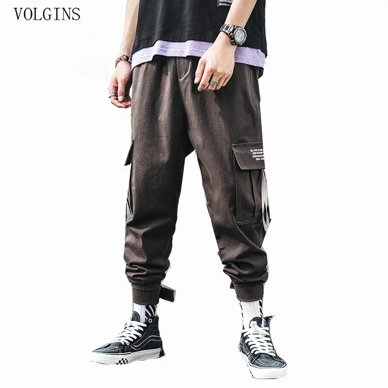 Уличные мужские брюки карго в стиле хип хоп для бега Харадзюку Тактические Брюки