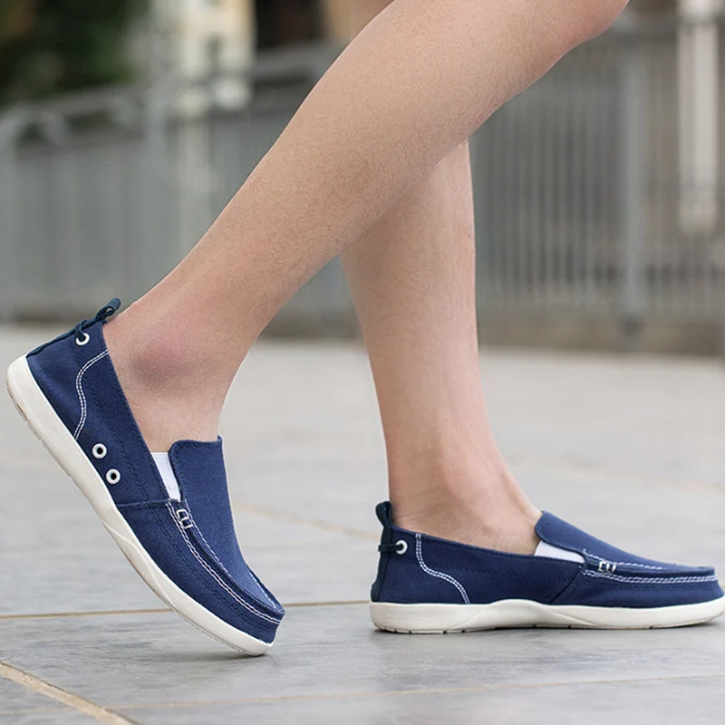2019 Spring Autumn Canvas Shoes Men Lightweight Breathable Casual Comfortable Loafers Lazy Driving Walking Footwear | Обувь