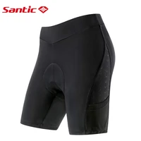 santic womens cycling shorts shockproof anti pilling mtb bike underwear with 4d padding breathable mesh pockets for storge