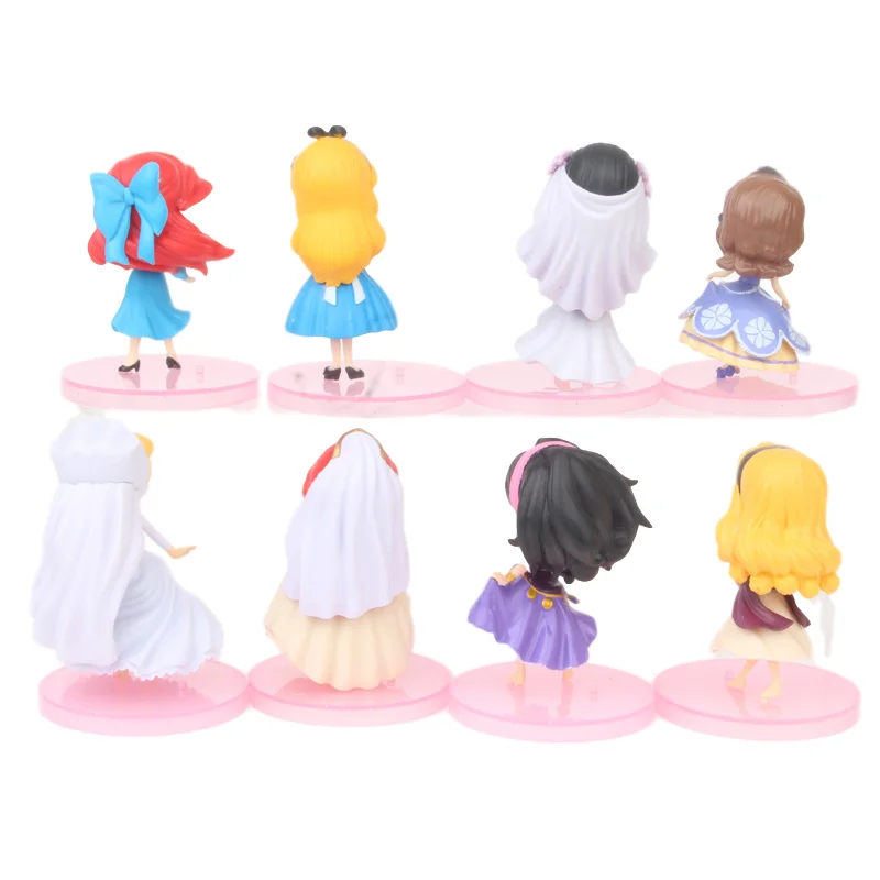 8 styles Disney princess pink base hand-made dolls Sophia Belle Snow White children's doll toys anime figure for children | Игрушки и