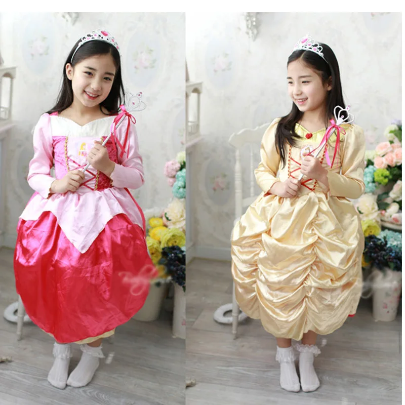 Карнавальные костюмы на Хэллоуин для детей шапочка принцессы девочек платье из