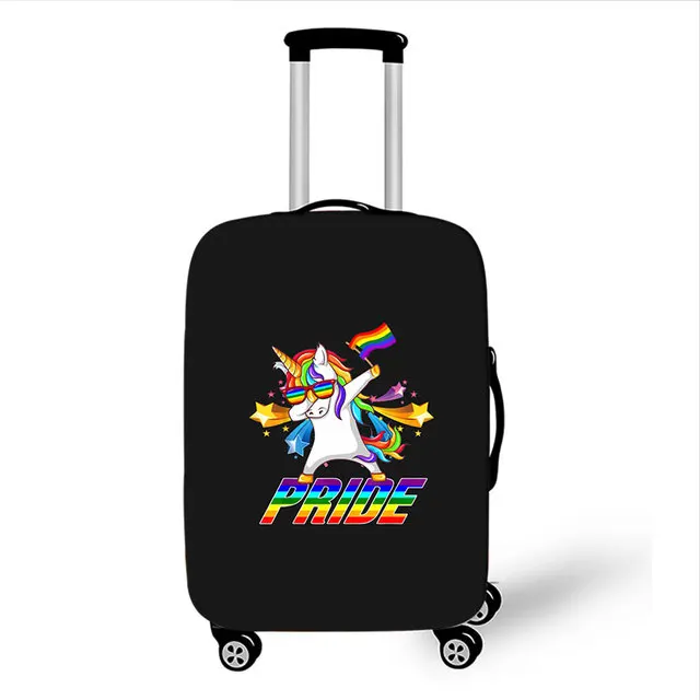 Colorful Travel Suitcase Cover Cartoon Unicorn Stretch Cloth Cover Travel Accessories 3D Printing High Quality Luggage Cover