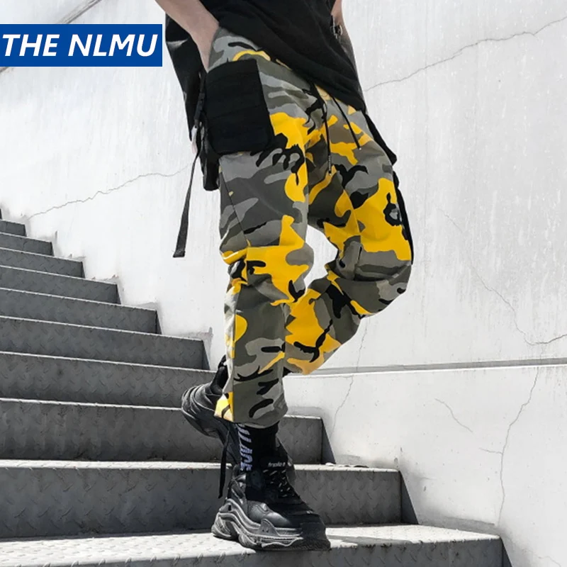 Мужские камуфляжные брюки карго модные мешковатые в стиле хип хоп повседневные