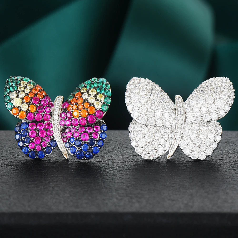 GODKI 2020 Trendy Spring Butterfly Earring For Women Wedding Party CZ Cubic Zirconia High-End Jewelry Addiction | Украшения и