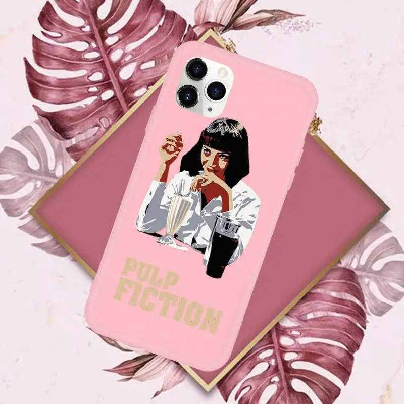 

Pulp Fiction Phone Case Candy Color for iPhone 11 12 mini pro XS MAX 8 7 6 6S Plus X SE 2020 XR