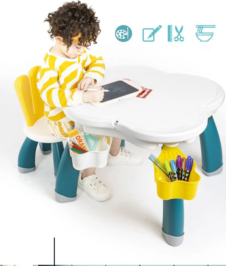 Большой размер многофункциональные детские строительные блоки столы игра