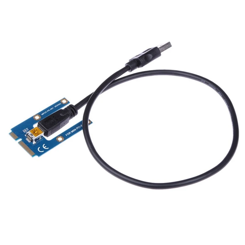 

USB 3.0 Mini PCI-E to PCIe PCI Express 1X to 16X Extender Riser Raiser Card Adapter SATA 4Pin Power Cable for BTC Mining