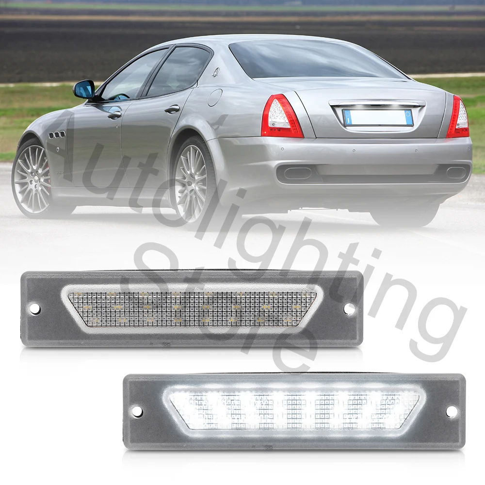 

2pcs Led License Number Plate Light For Maserati Quattroporte 2003-2012 Front/Rear Registration Plate Lamp Canbus Error Free