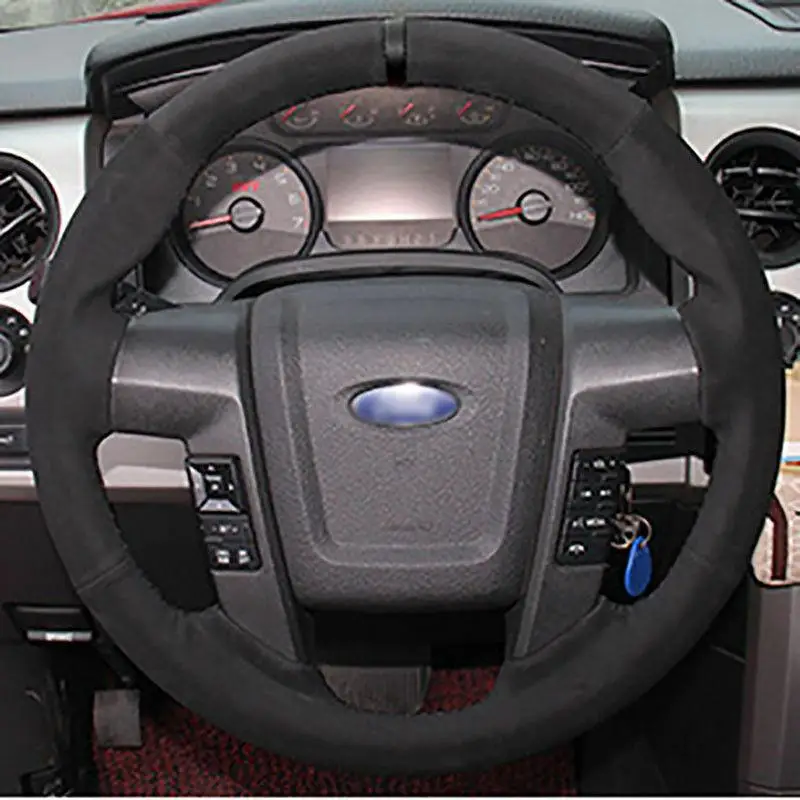 

DIY Custom Hand Sew Car Steering Wheel Cover For Ford F150