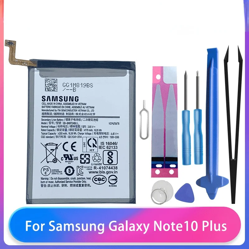 

Orginal Samsung Galaxy Note 10 Plus Note 10+ Note10 Plus SM-N975F SM-N975DS Phone Battery EB-BN972ABU 4300mAh Phone Batteries
