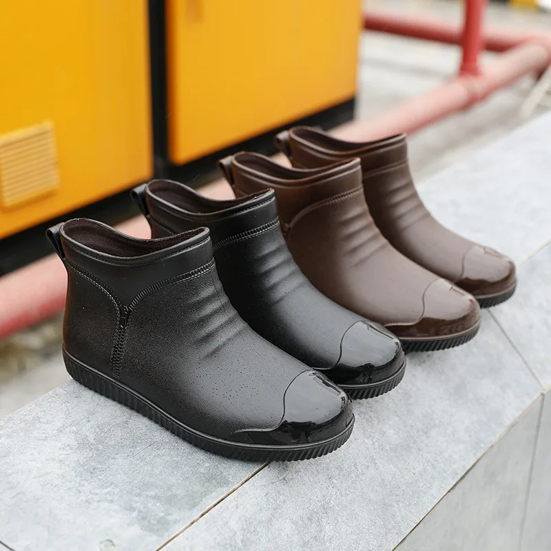 

Fashion models wear four seasons rain man short tube car wash water waterproof non-slip thickening bottom in the spring and a
