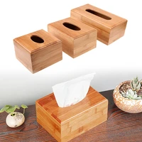 sl creative bamboo napkin box tissue paper storage holder kitchen restaurant storage organization eco friendly household decor