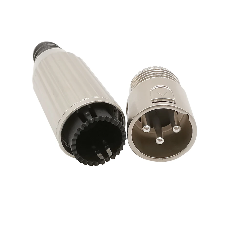 Металлический 3Pin XLR штепсельная розетка стандарта штекер и гнездо Mic Динамик