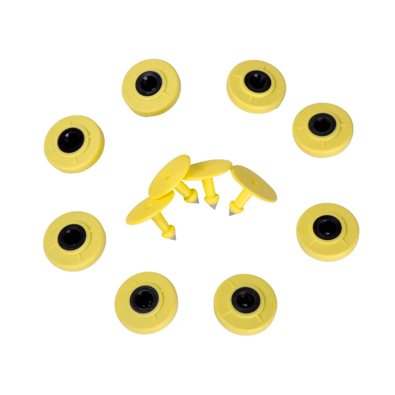 100x Rfid чип Pet Ear Tag крупного рогатого скота Id 134 2 khz овечья бирка ТПУ Медная головка