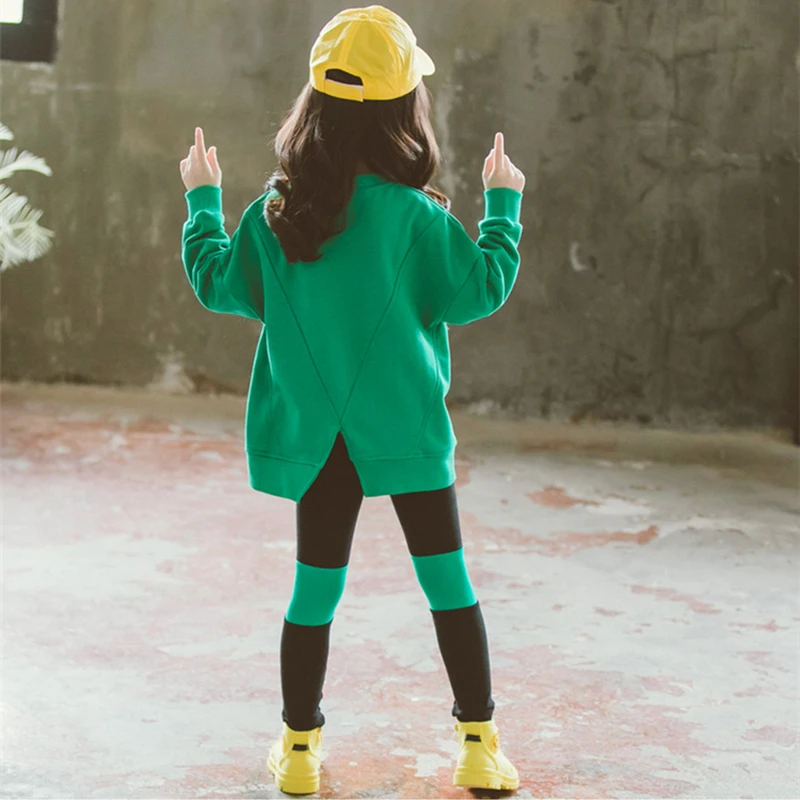 Детская одежда для девочек хлопковые комплекты из 2 предметов толстовка с