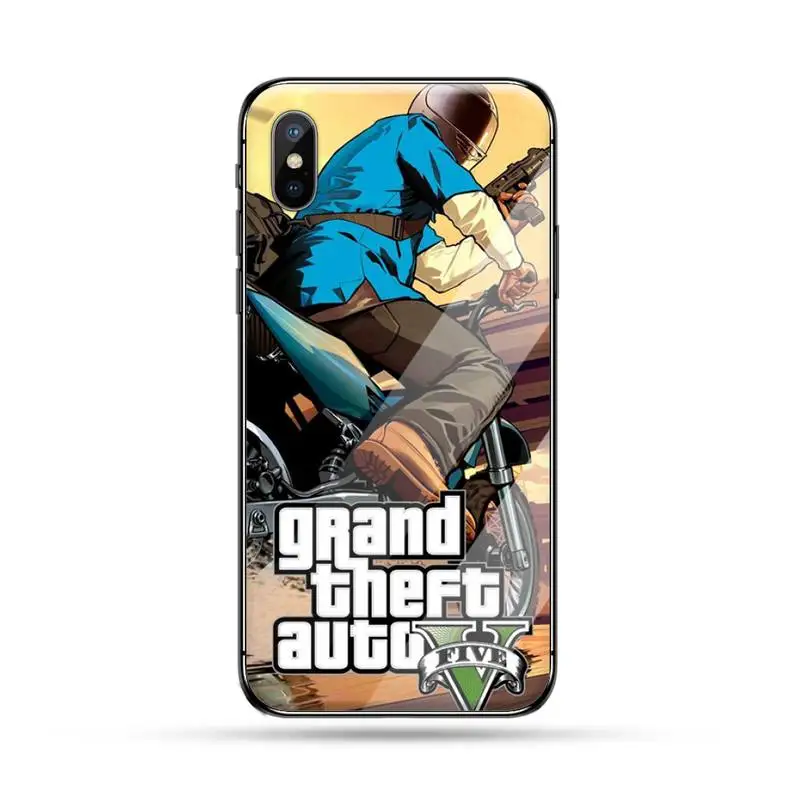 Rockstar GTA 5 Grand Theft Auto Coque чехол для телефона закаленное стекло iphone 6 6S 7 8 plus X XS XR 11 PRO