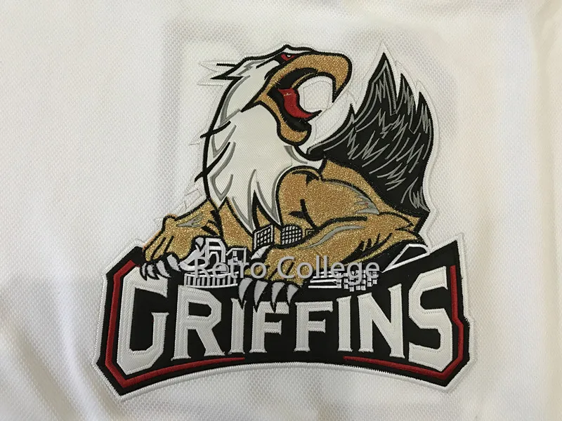 

#11 DANIEL CLEARY Grand Griffins White bule MEN'S Hockey Jersey Embroidery Stitched Customize any number and name