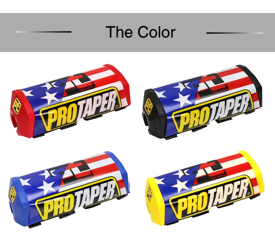 ZSDTRP Pro Taper для мотокросса Dirt Bike, в полоску, руль для питбайк, руль, панель для жировых захватов, защита груди, Крестовина, подходит для 1-1/8, рукоятка