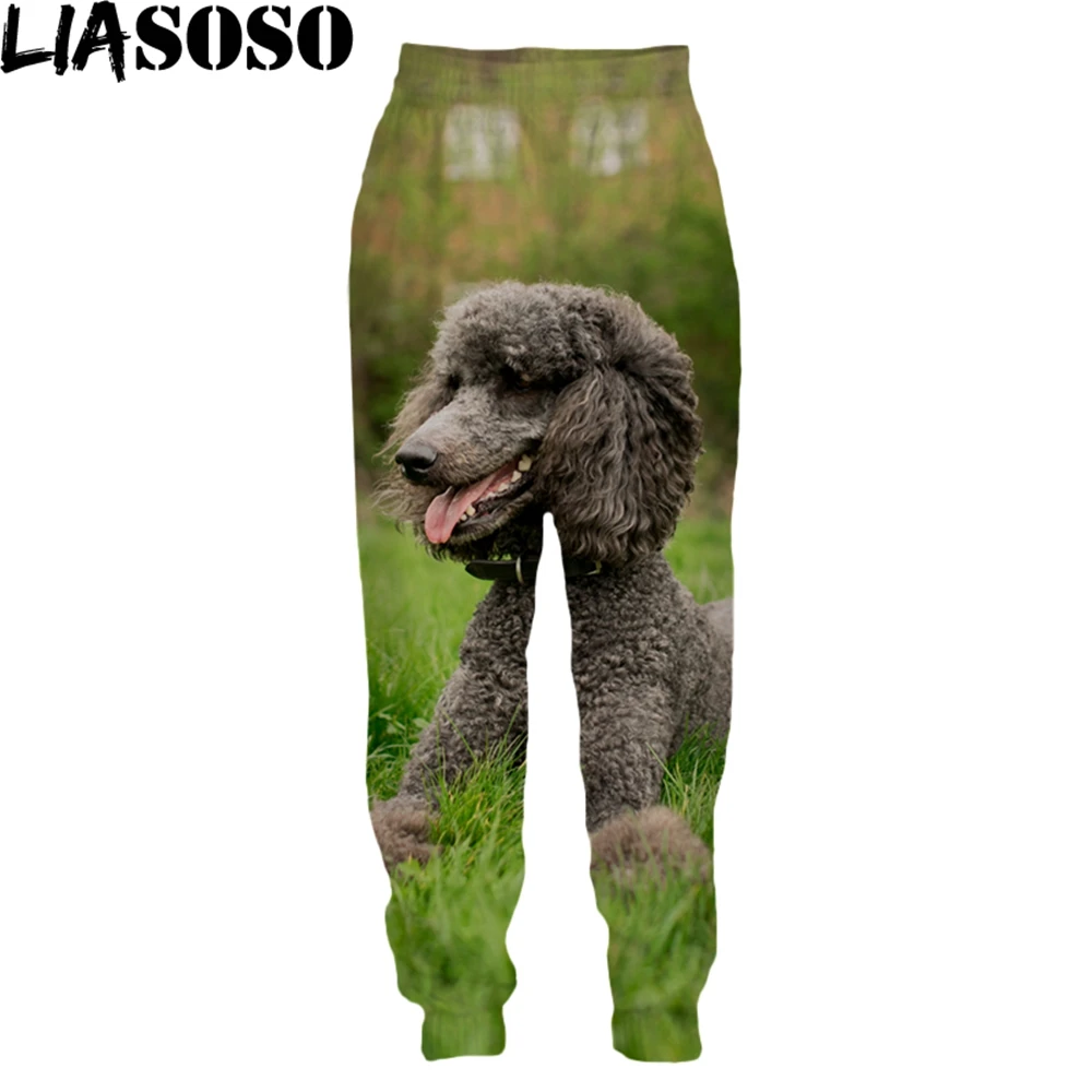

LIASOSO Poodle Animal 3D Print Men Women Full Length Sweatpants Pants Jogger Trousers Oversized Kawaii Pet Comfortable Casual