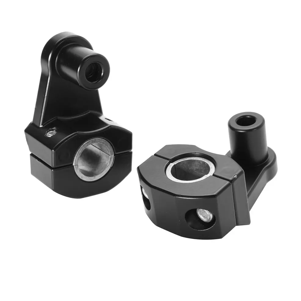 2PCs Universal Motorcycle HandleBar Front Handle Fat Bar Mount Clamps Riser Anodized Finish Mount for 28/22mm Handlebar