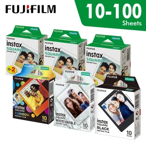 Оригинальная пленка Fujifilm Instax Square Instant white edge от 10 до 100 листов для камер Fuji SQ10, 6, 20, SP3 гибридного формата