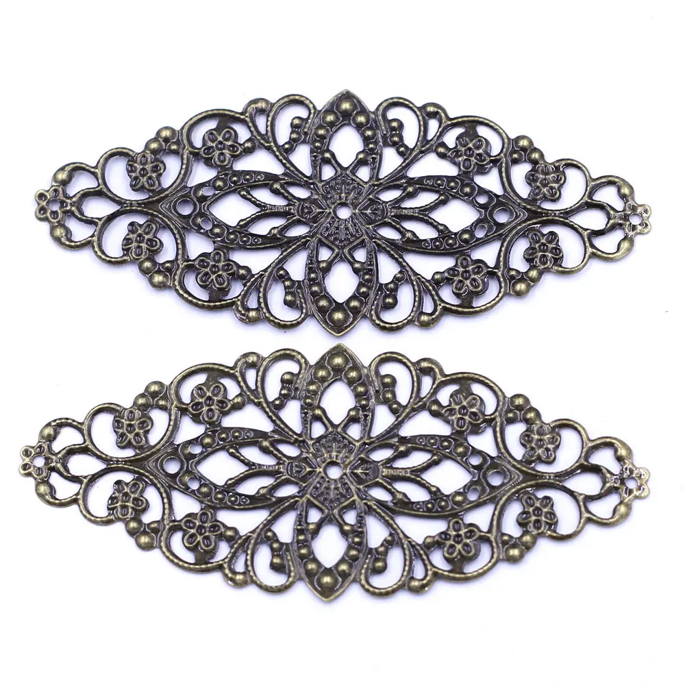 10 шт. бабочка филигранные цветочные обертки сплав Разъемы Подвески для шитья DIY