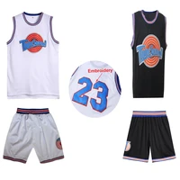 hot movie space jam tune squad cosplay costume lola 23 1 bugs 6 james bunny basketball jersey sports top shorts sportswear