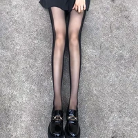 ladies socks velvet invisible vertical straight line is thin black vertical stockings
