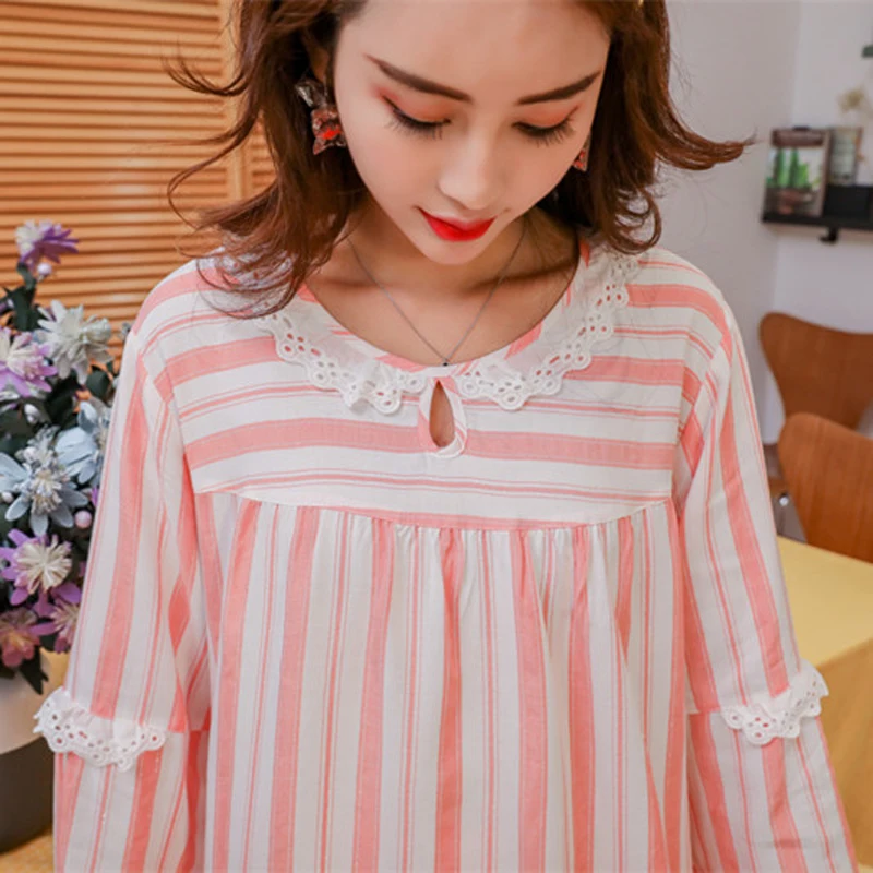 Хлопковая пижама женская с длинным рукавом Весна-лето тонкая Молодежная