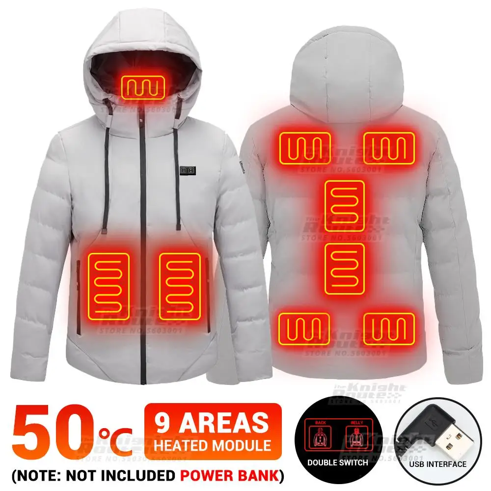 Зимняя куртка с подогревом для мужчин и женщин жилет электроподогревом USB
