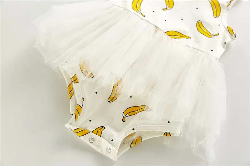 Милое белое Тюлевое платье для новорожденных девочек желтые костюмы без рукавов