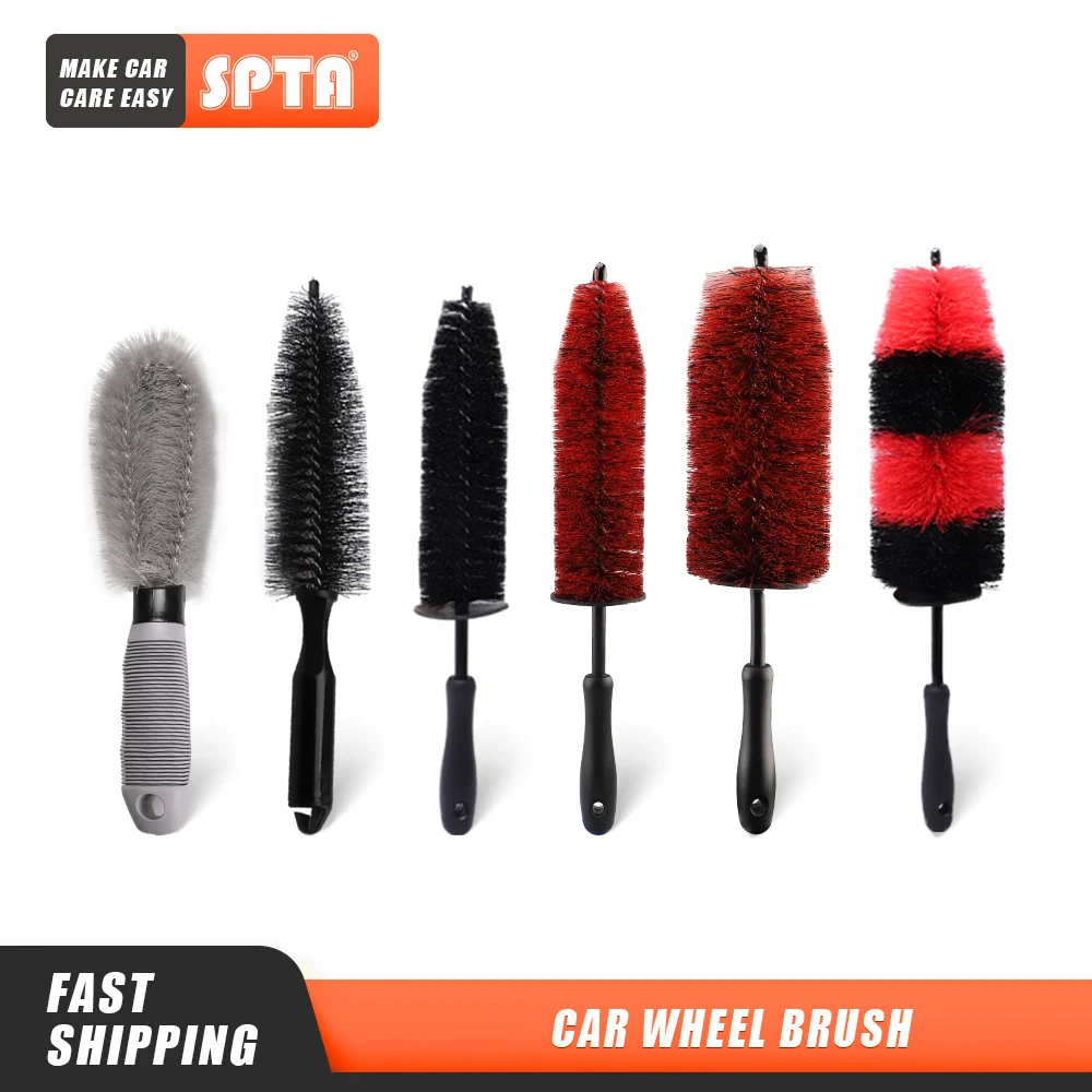 

(Bulk Sale 2) SPTA Car Wheel Brush Car Beauty Accessories Auto Detailing Cleaning Brushes for Car Wheel Hubs Tire Rims Cleaning