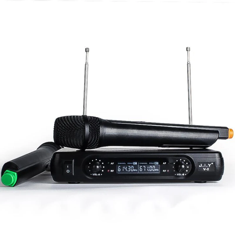 Беспроводной микрофон ЖК дисплей один с двумя V сегментами VHF Частотный