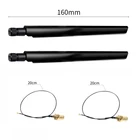 2 x 5Dbi 2,4 ГГц Wi-Fi 5 ГГц Dual Band M.2 IPEX MHF4 U.fl кабель-удлинитель для Wi-Fi RP-SMA Пигтейлпровод для антенны Набор для Intel AX210 AX200 9260