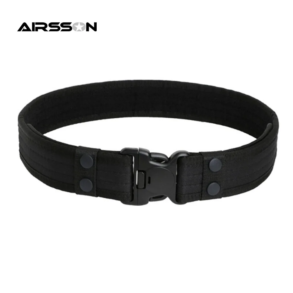 

2inch Tactical Canvas Sport Belt Army Military Combat Duty Belt with Plastic Buckle Adjustable Hook Loop Waistband for Hunting