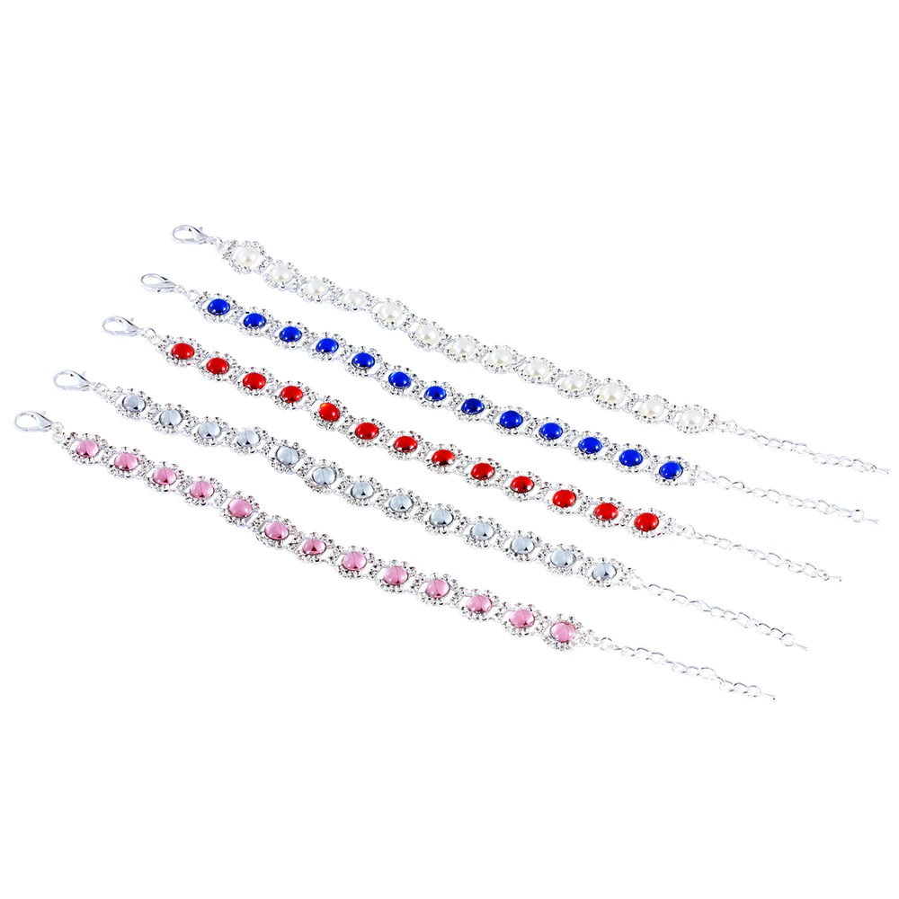 Мода кошка собака кристалл воротник стразы жемчужное ожерелье с бриллиантами