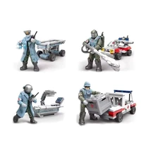 modern military surgeon army action figures mega block medical pioneer special combat rescue team building bricks toy for gifts