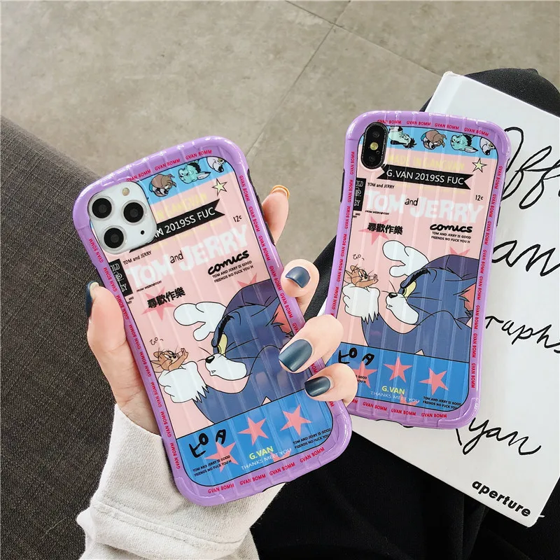 IUENUA для iPhone 11 Pro Max чехол милый том Джерри Костюм X XS XR MAX 6 6S 7 8 Plus телефона| |