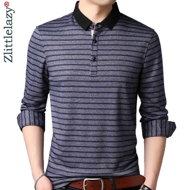 Бренд 2020 повседневная Роскошная рубашка поло для фитнеса с длинным рукавом