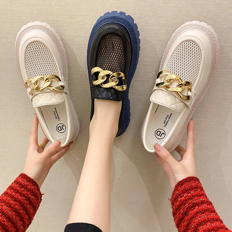 Туфли дерби женские модная повседневная обувь кроссовки лоферы с круглым носком