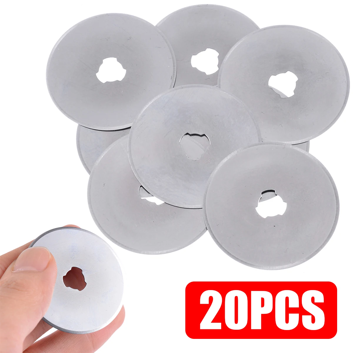 20 шт. 45 мм Серебряный роторный Резак сменные лезвия квилтер швейная ткань для