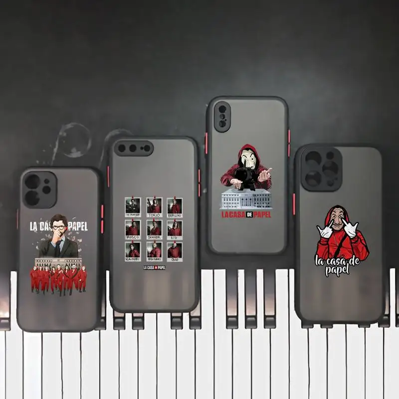 

Spanish Money Heist La Casa De Papel Phone Case matte transparent For iphone 7 8 11 12 13 plus mini x xs xr pro max cover